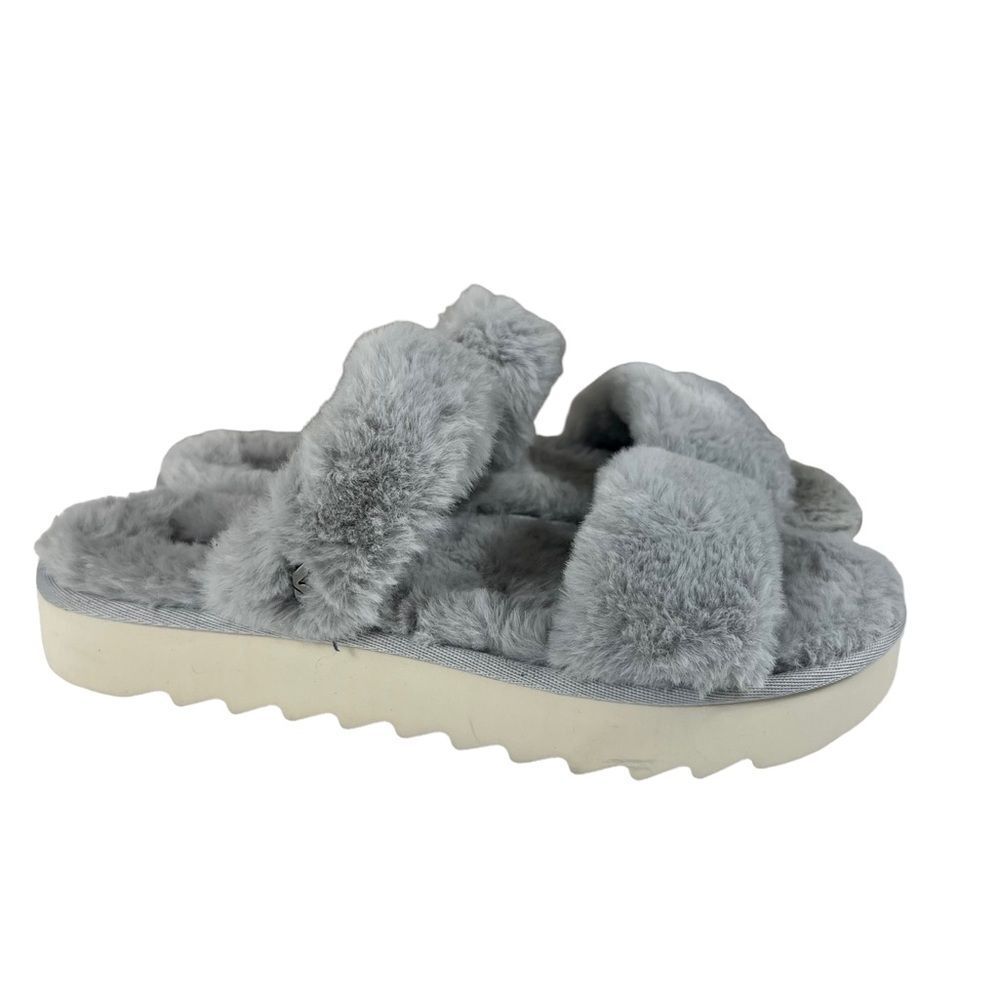Koolaburra by UGG Fuzz On Faux Fur Slide Sandals Wild Dove
